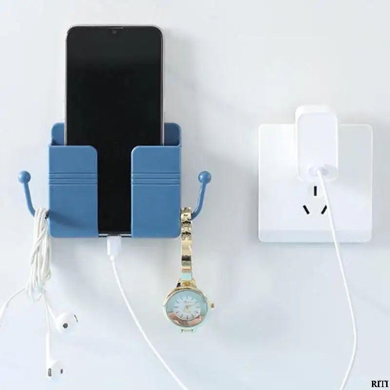

Wall Mounted Organizer Mobile Phone Plug Wall Holder Charging Holder 1 Pc