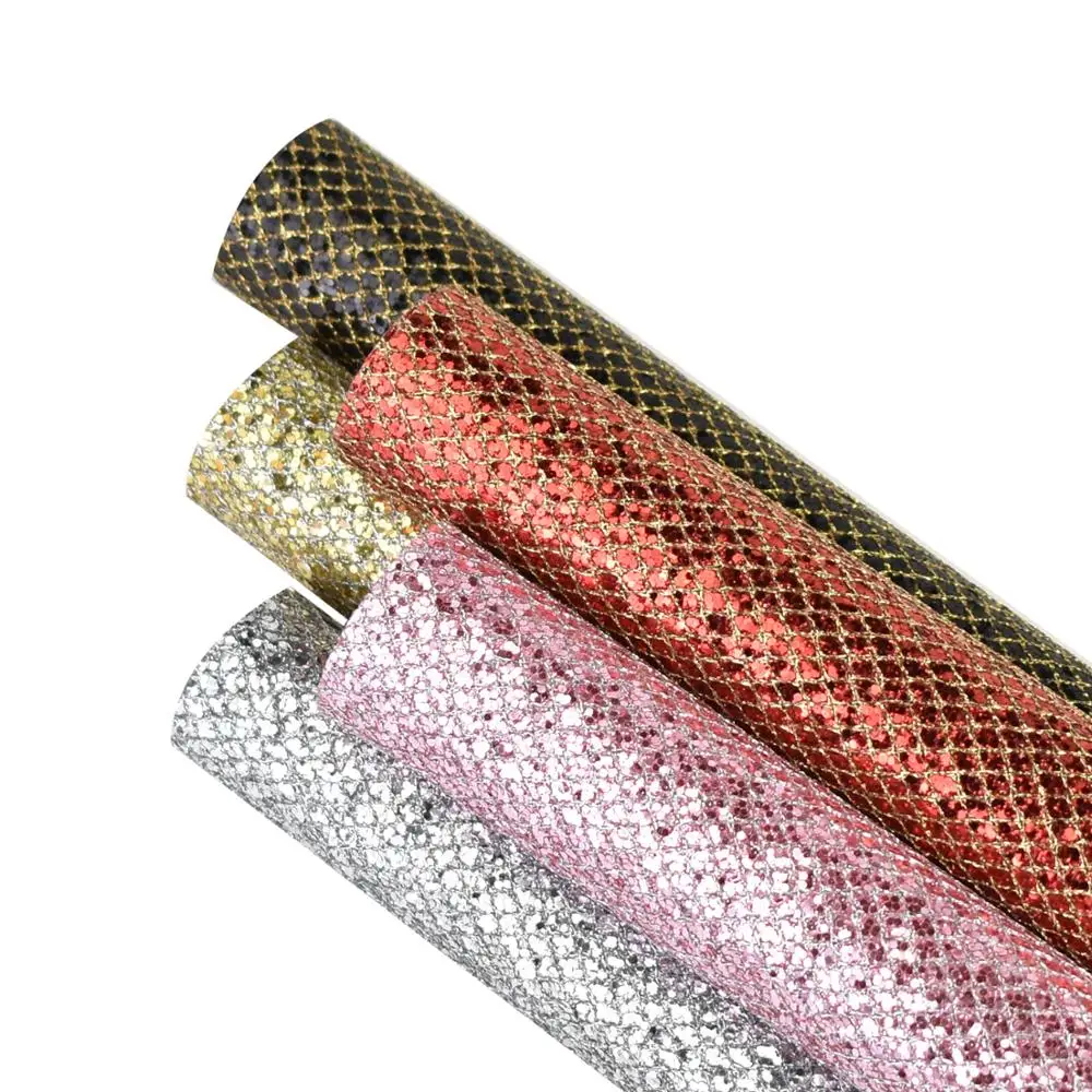 

HSDCraft 20x34cm A4 hsd-Series Glitter Faux Synthetic Leather Fabric,DIY handmade materials