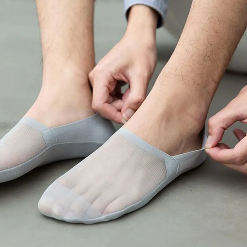 

New Men Sock Slippers Men No Show Thin Invisible Fashion Socks Summer High Quality Casual Breathable Comfortable Mesh Socks