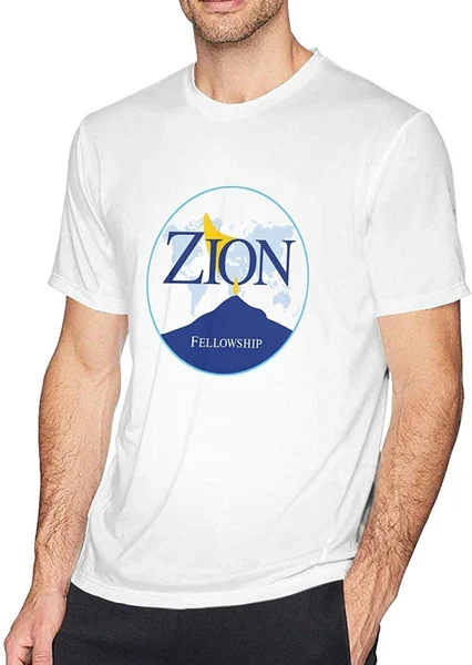 

Qin Tong T-Shirt Homme,T-Shirts à Manches Courtes HommeZion Logo Men Fashion Tee White Funny Baseball Summer Top
