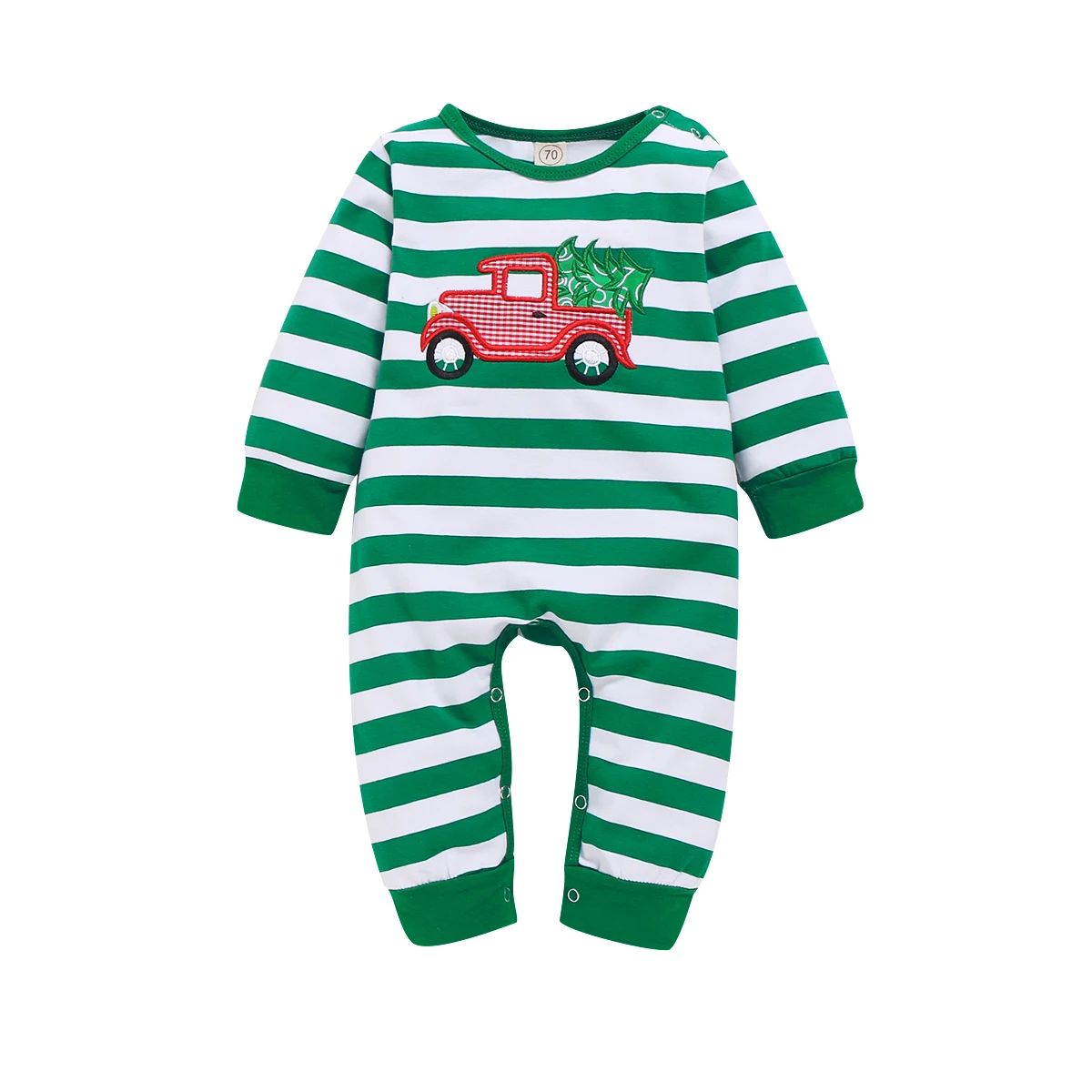 

Christmas Baby Rompers Newborn infant Baby Boy Girl Striped Plaid Warm Romper Jumpsuit Outfit