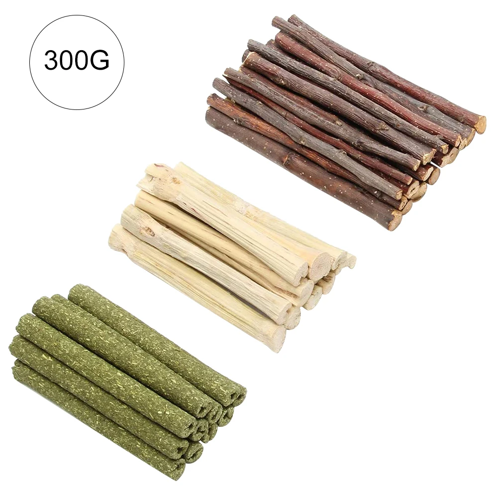 

300g Dry Apple Branch Pet Molar Sticks Hamster Gnawing Sweet Bamboo Golden Bear Rabbit Grass Stick Snack Molar Stick