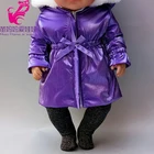 Одежда для кукол новорожденных куртка с капюшоном на молнии куртка для кукол 18 дюймов штаны для девочек Новогодний подарок