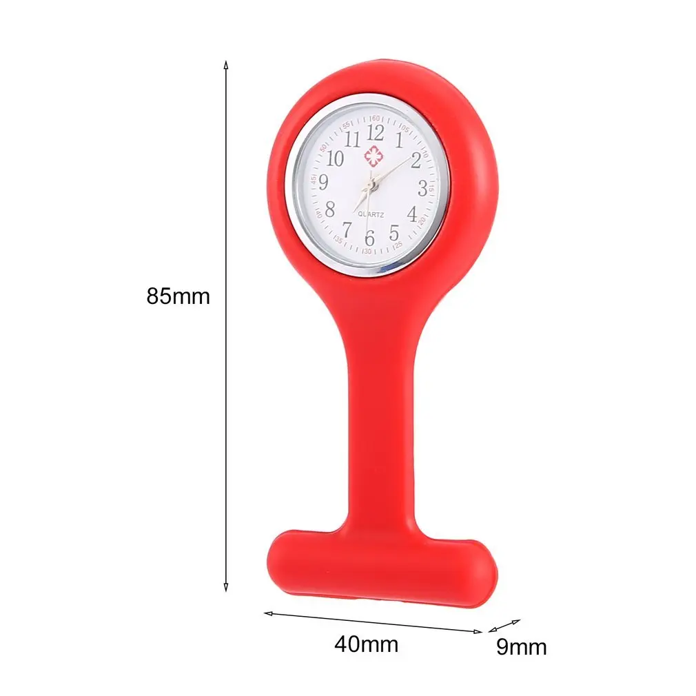 

1Pcs Mini Portable Silicone Nurses Pocket Fob Watch Multiple Colors Brooch Pin Pendant 5 Colors Fashion drop shipping