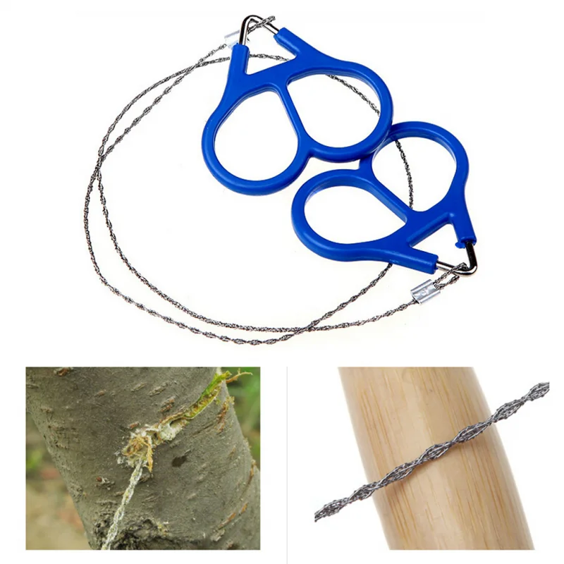 

Outdoor Field Survival Stainless Wire Saw Hand Chain Saw Cutter Emergency Survival Tools Fretsaw Camping Hunting Wire Saw