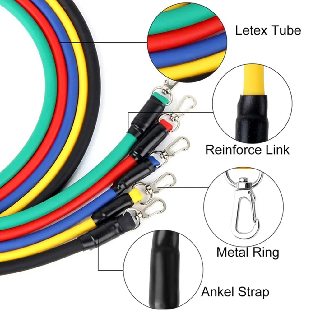 11 шт. эластичные ленты из латекса для фитнеса | Спорт и развлечения