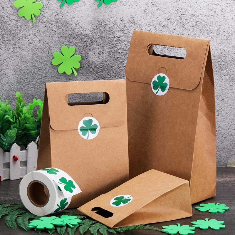 

Clover Stickers Tags St Patrick's Day Shamrock Stickers for Home Decoration Daily Necessities Green Lucky Seal Labels