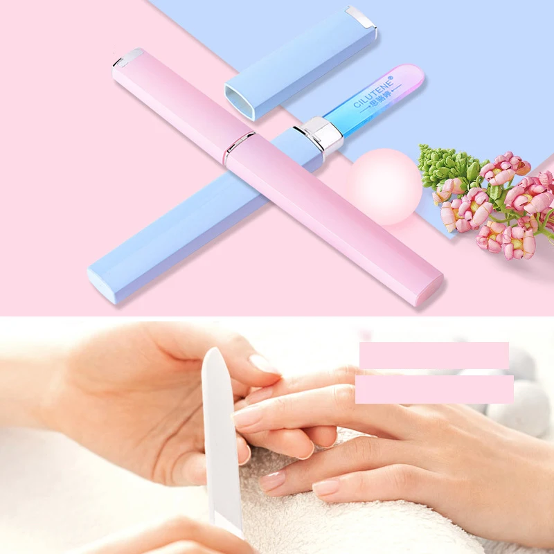 

1pcs Nail Art Files Crystal Glass File Buffer Gel UV Polish Durable Buffing Sanding Tips Manicure Decoration Tools Salon Beauty