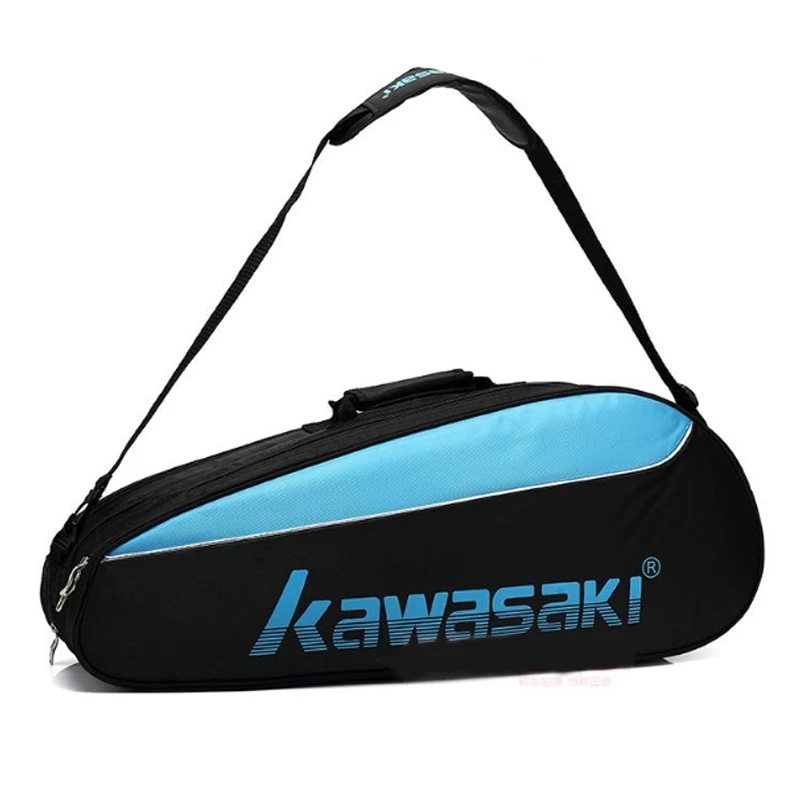 Blue Kawasaki теннис бадминтон рюкзак для ракеток 6 бадминтон Raqueta большой емкости один Shouders диагональный крест портативная тренировочная сумка - Цвет: Blue