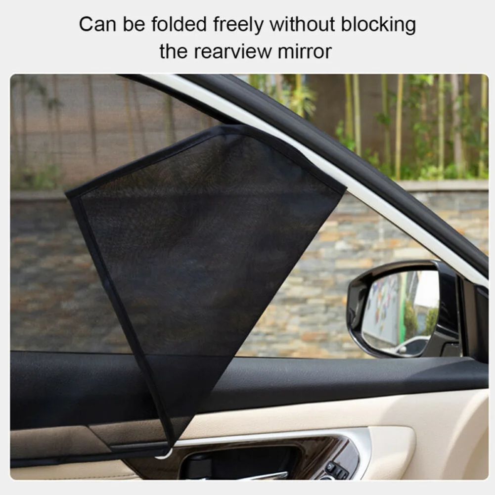 

Black Sunshade Car Front+Rear Magnetic Mesh Mesh Fabric Side Window UV Protection Visor