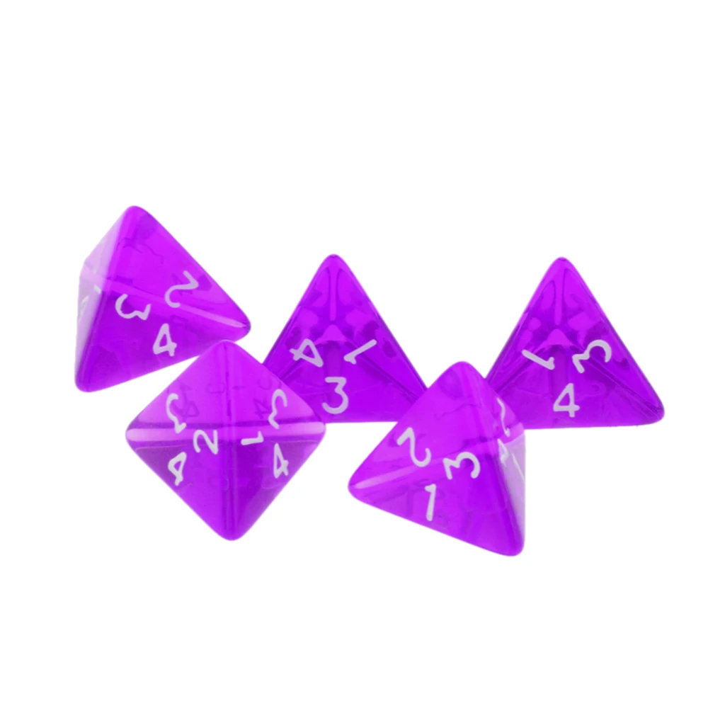 5 шт. 4 сторонние D4 кубики для игры в RPG Dungeons и Dragons D & ролевые настольные