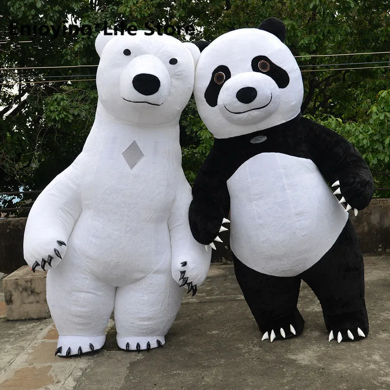 

Маска-панда в виде белого медведя, надувной костюм-талисман, рекламная акция, карнавал, Хэллоуин, Рождество, Пасха, для взрослых