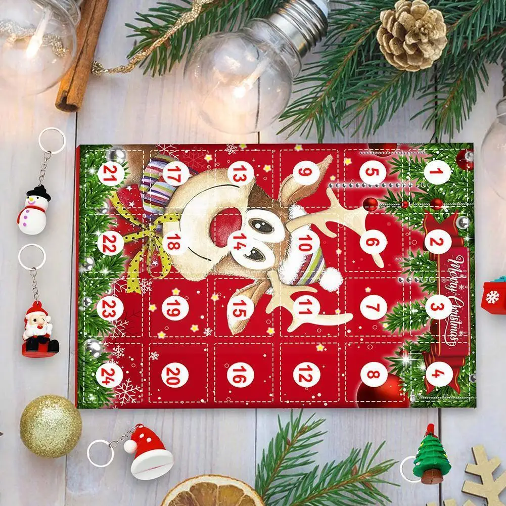 

24 Days Surprise Blind Box Christmas Countdown Advent Gift Decoration Xmas Calendar Children Resin Ornaments Pendant P7c1