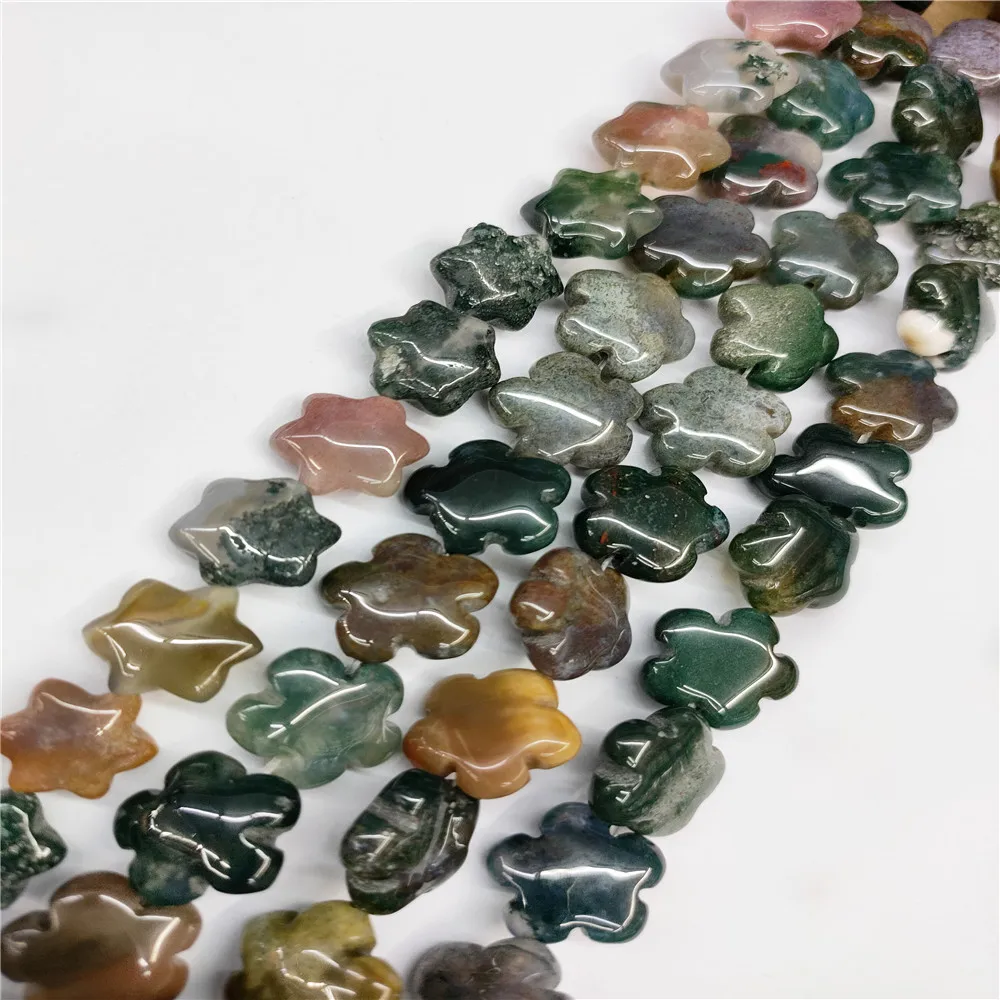 

Снежинки из натурального зелёного агата, 25 шт., 16x16x6 мм, 15,5 дюйма