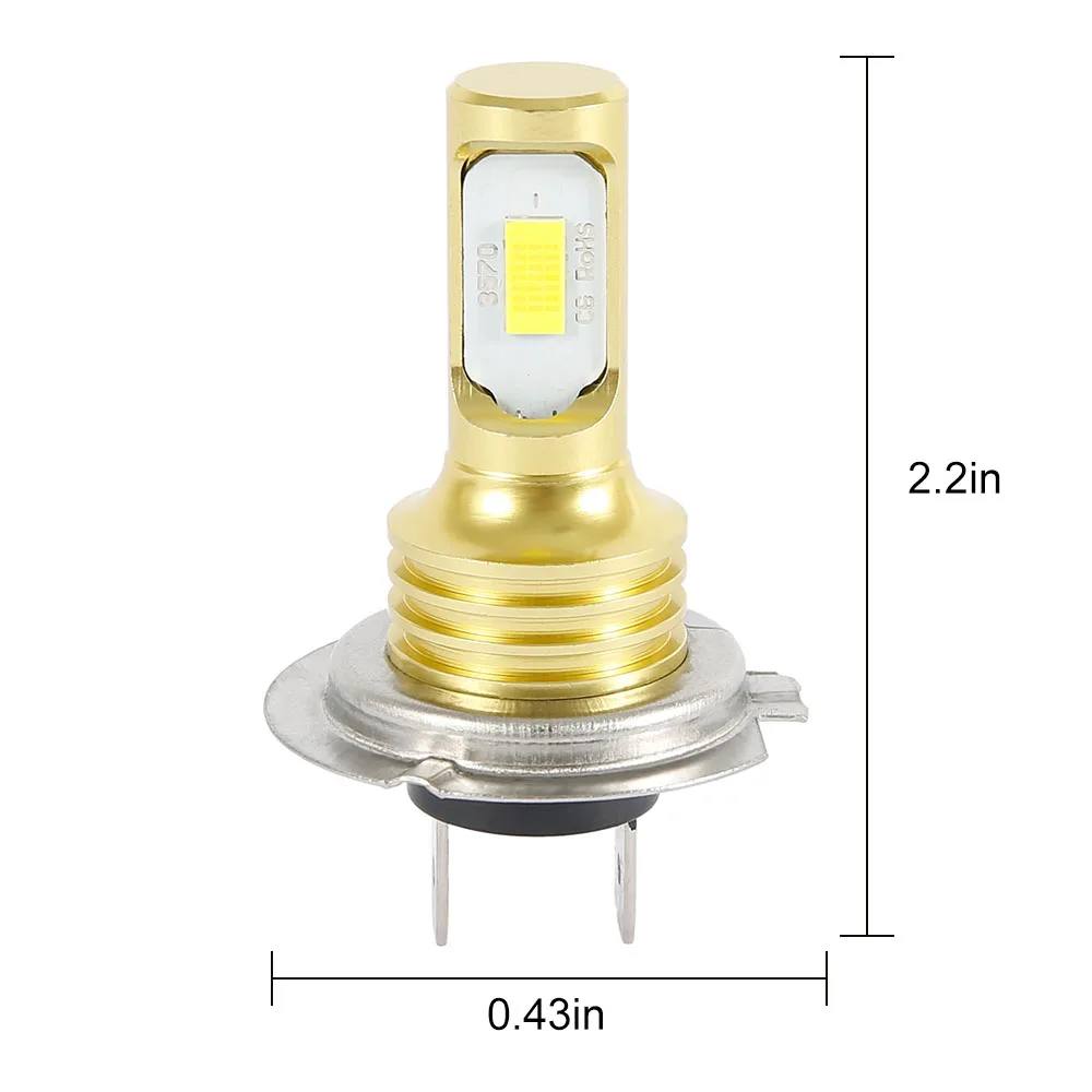 2 шт. H7 автомобилей головной светильник лампы белый 6000 К Противотуманные фары