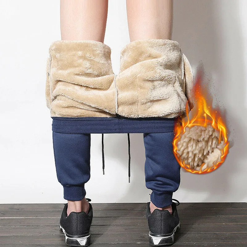 Новые популярные мужские спортивные штаны с флисовой подкладкой плотные