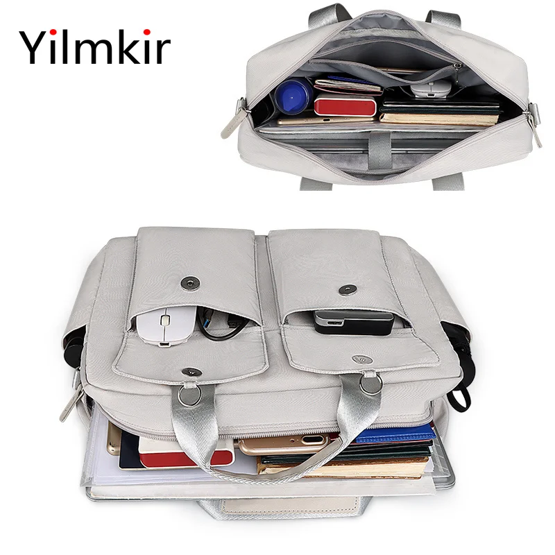 ladies laptop shoulder bag for macbook air pro lenovo xiaomi huawei computer package waterproof 13 3 14 15 6 inch briefcase free global shipping