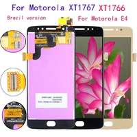 tested for moto e4 lcd e 4th gen display with full touch screen digitizer assembly for motorola xt1767 xt1766 lcd brazil version