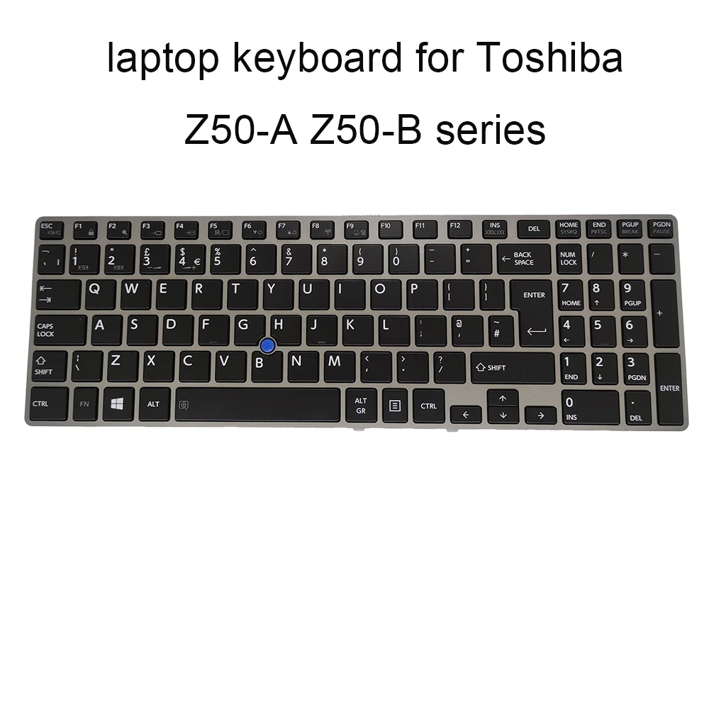 Замена клавиатуры Z50 для Toshiba Tecra A1503 BT1501 UK GB британский черный КБ серебряная рамка