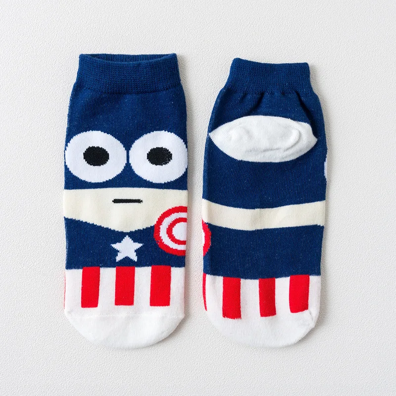 Носки мужские с героями мультфильмов нейлоновые Смешные невидимые короткие