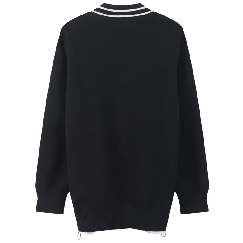 DEAT 2020 new winter fashion arrivals women clothes striped V-neck full sleeves contrast colors pullover knitting sweater WK1190 |