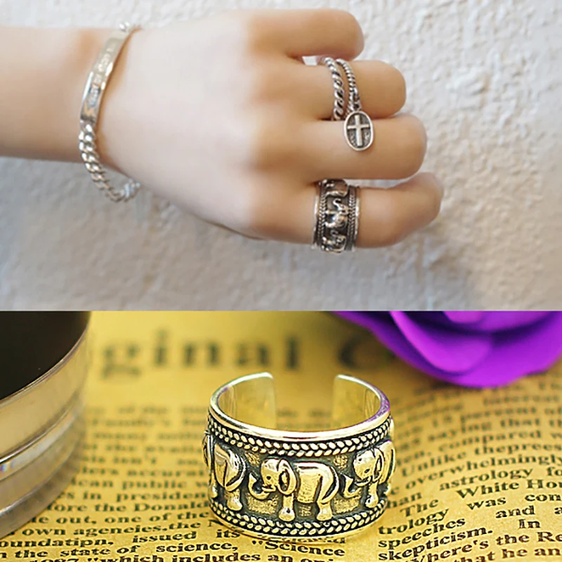 Новое поступление женское модное 925 пробы Серебряное винтажное панк тайское