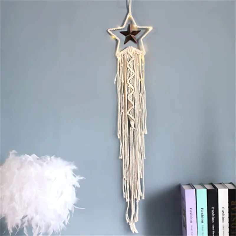 Луна и звезды макраме настенный гобелен в богемном стиле с Луной звездами Ловец