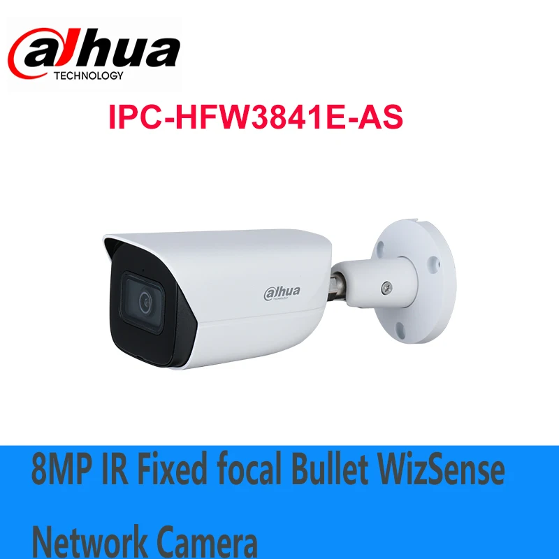 

Dahua camera original 8MP IR Fixed focal Bullet WizSense Network Camera IPC-HFW3841E-AS