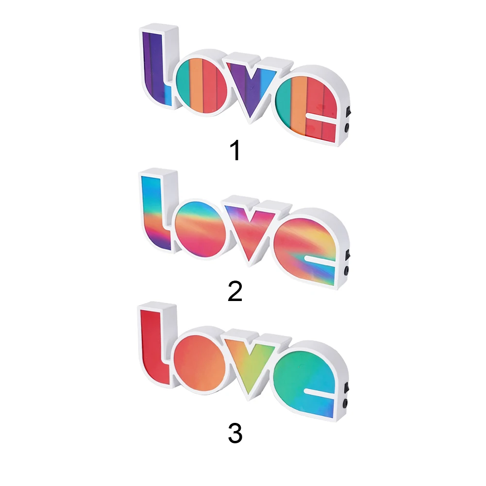 

Gift LED Love Marquee Romantic Sign Lamp Table Party USB Battery Letter Festival Thanksgiving Wedding Valentine Day Wall Decor