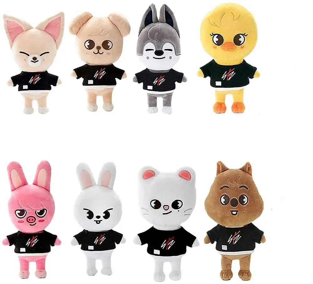 

New Skzoo Plush Toys Cute Soft Stuffed Wolf Chan Leebit Fox.ny Jiniret Puppym Dolls For Kid Girls Birthday Christmas Gift 20cm