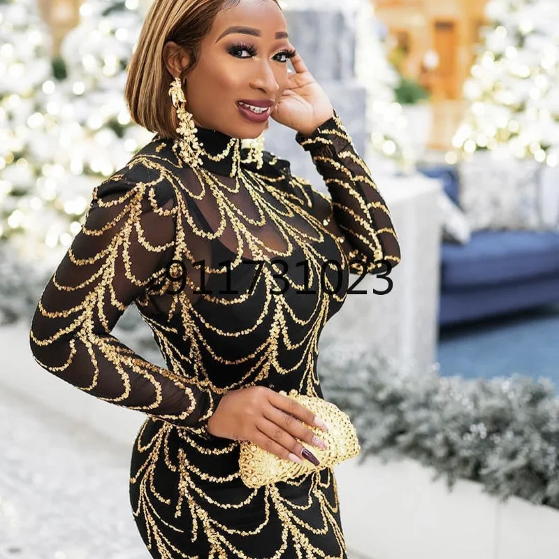 African Sequins Evening Dresses For Women 2021 New Fashion Bodycon Sexy Mermaid Party Dress Elegant Ladies Clothing | Тематическая