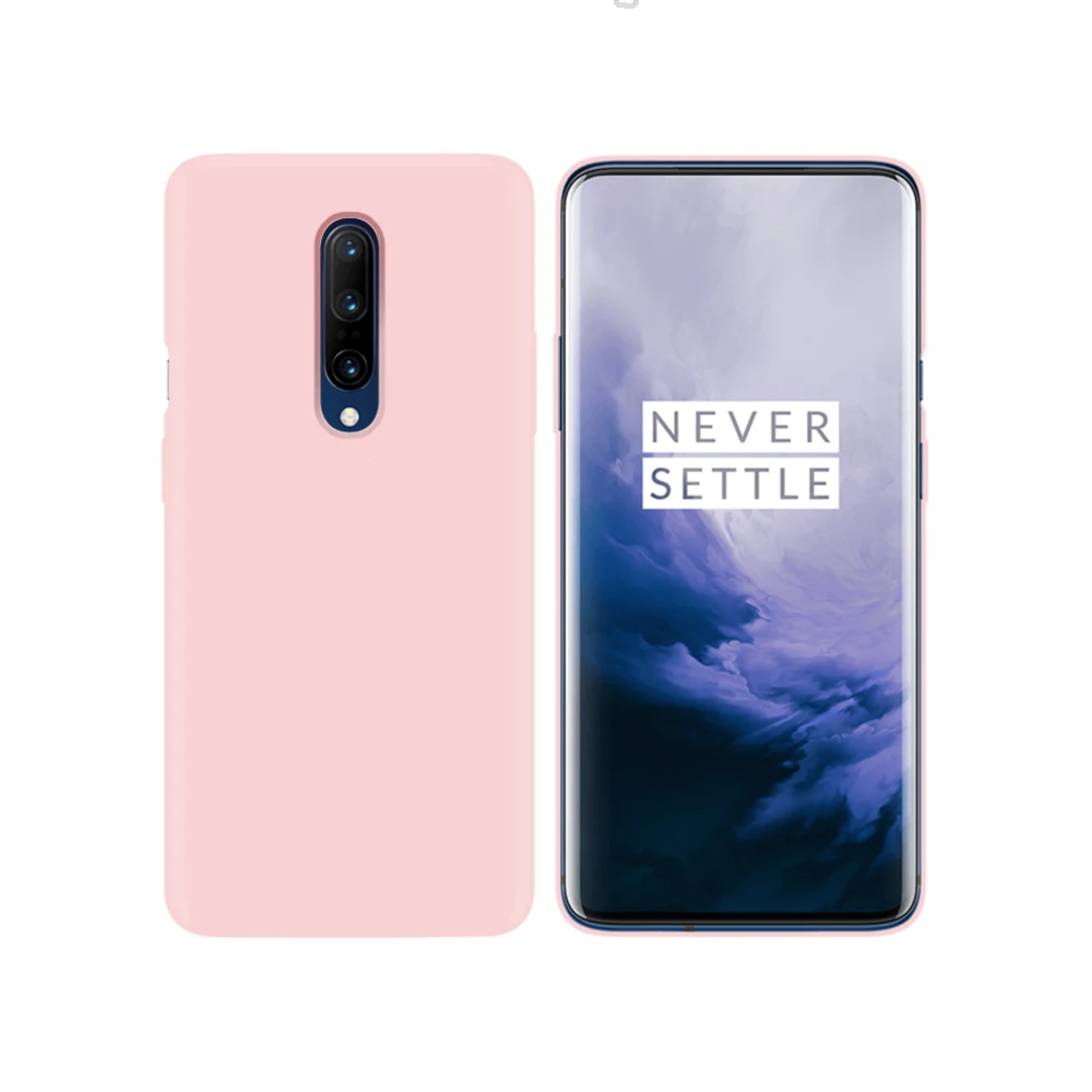 Pink Для oneplus 7 Pro Чехол для oneplus 7 Pro 7Pro 6T 6 мягкий жидкий силиконовый бампер чехол для oneplus 7 противоударный полный задний Чехол - Цвет: Pink