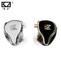 kz zas 16 unit hybrid technology wired earphones in ear hifi noise reduction earplug 8 core wire headphones with microphone