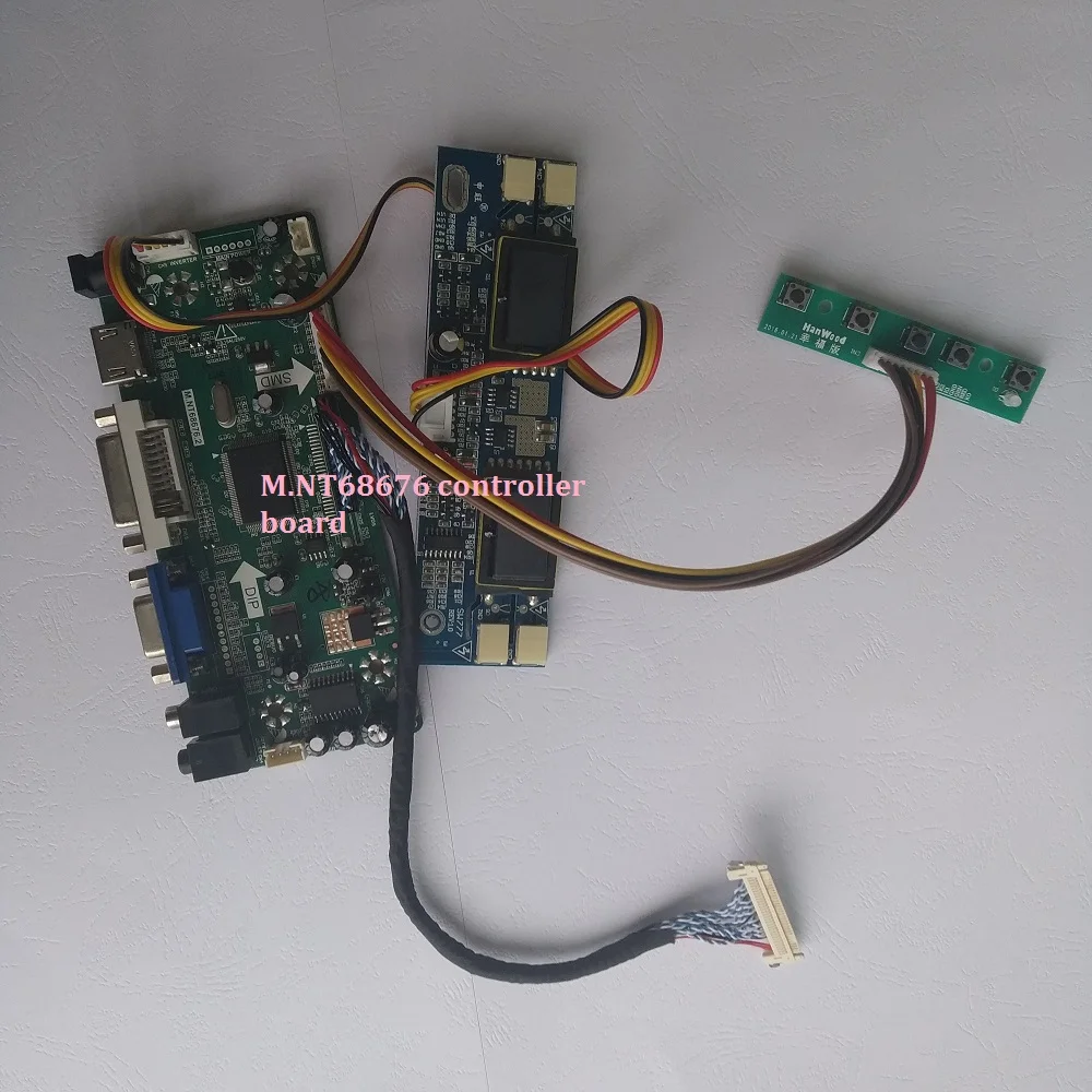 

kit for M190PW01 V3 1440X900 19" DVI VGA 30pin DIY M.NT68676 LVDS 4 lamps Controller board Driver HDMI Monitor Screen