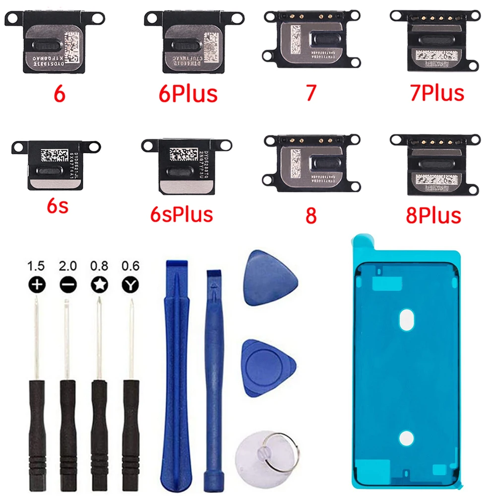 Earpiece Sound Ear Speaker And Screwdriver Tool Kit Waterproof Glue For iPhone 6 6P 6s 6sPlus 7 7Plus 8G 8 Plus Replacement