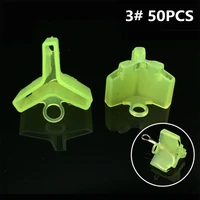 50pcs fluorescent yellow hook polyethylene protection sets 3 sets 12345 assorted fishing treble hooks safety holder