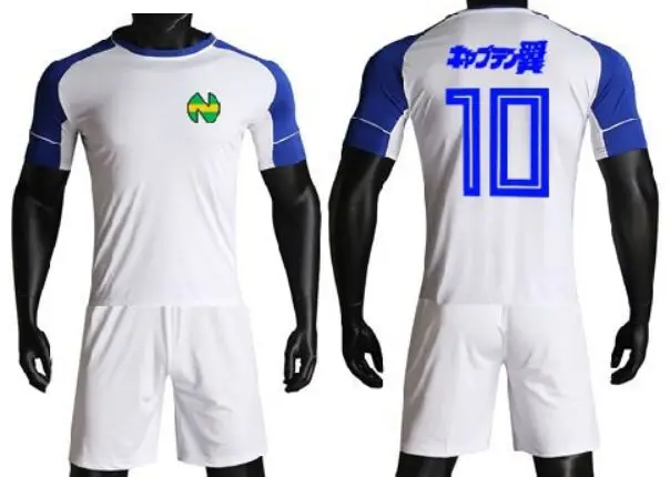 As picture Хороший молодежный Мужской Азиатский размер капитан Tsubasa ДЖЕРСИ Camisetas y benji испанские футбольные японские наборы, Оливер атом Maillot de Foot рубашки - Цвет: As picture