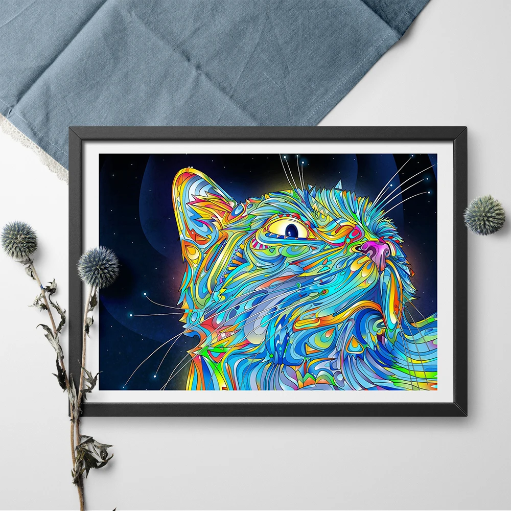 Домашний декор HD печать в скандинавском стиле абстрактная Акварельная картина с