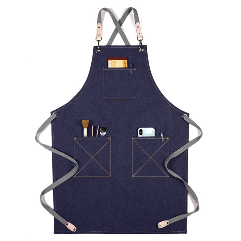 

Устойчивый к капли холст шеф-повара фартук с карманами Ремесленная живопись Рабочая одежда