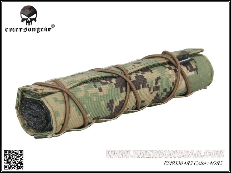 AOR2 Emerson gear Emerson 22 см подавитель глушителя Mirage Cover Shield Sleeve глушитель чехол для страйкбола - Цвет: AOR2