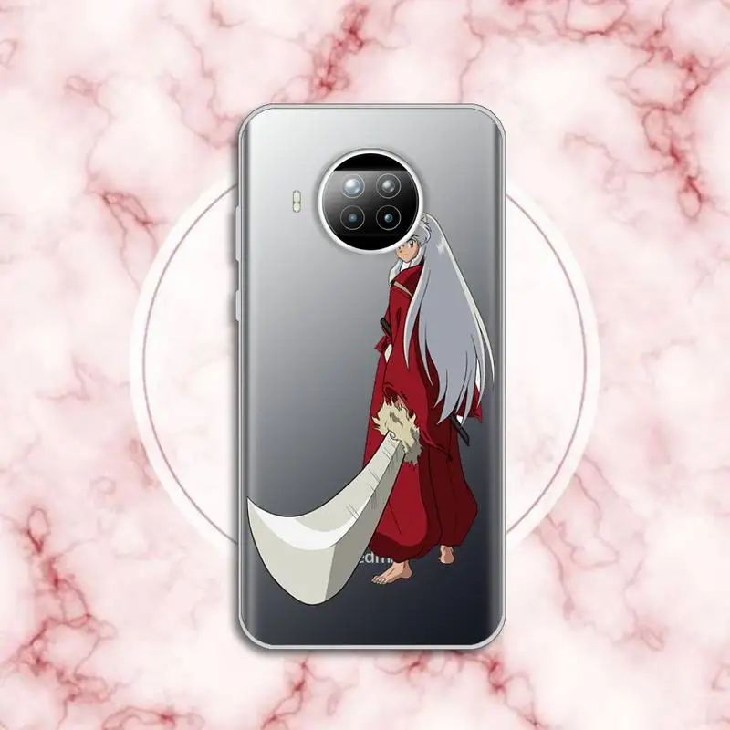 

nuyasha Higurash Japan anime Phone Case Transparent for Xiaomi Redmi note 10 t 8 9 pro lite 11 Anti-fall mobile cover