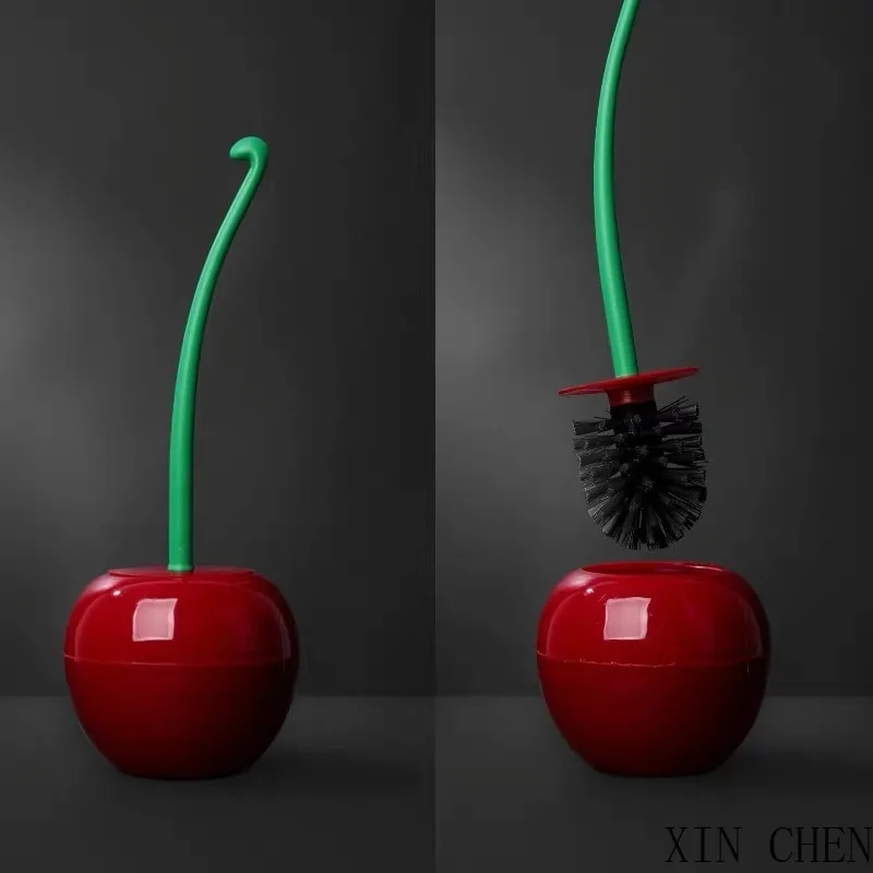 

Toilet Brush and Holder Creative cherry shape WC Toilet Brush Cleaning brush For Bathroom Lavatory Long Handle Toilet Bowl Brush