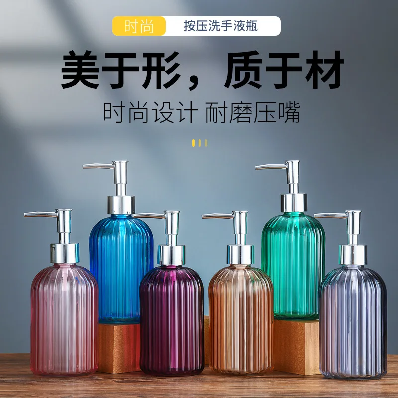 

400ml Hand Sanitizer Bottle Shampoo Shower Gel Glass Bottling New Soap Dispenser Bathroom Accessories