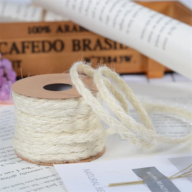 5 м DIY ручной работы натуральный Hessian джутовый шпагат веревка Мешковина ленты