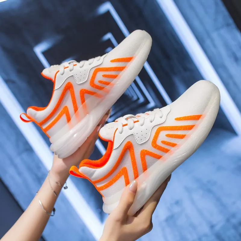 Fujin/Женская обувь Дышащие летние кроссовки на платформе Мягкая удобная