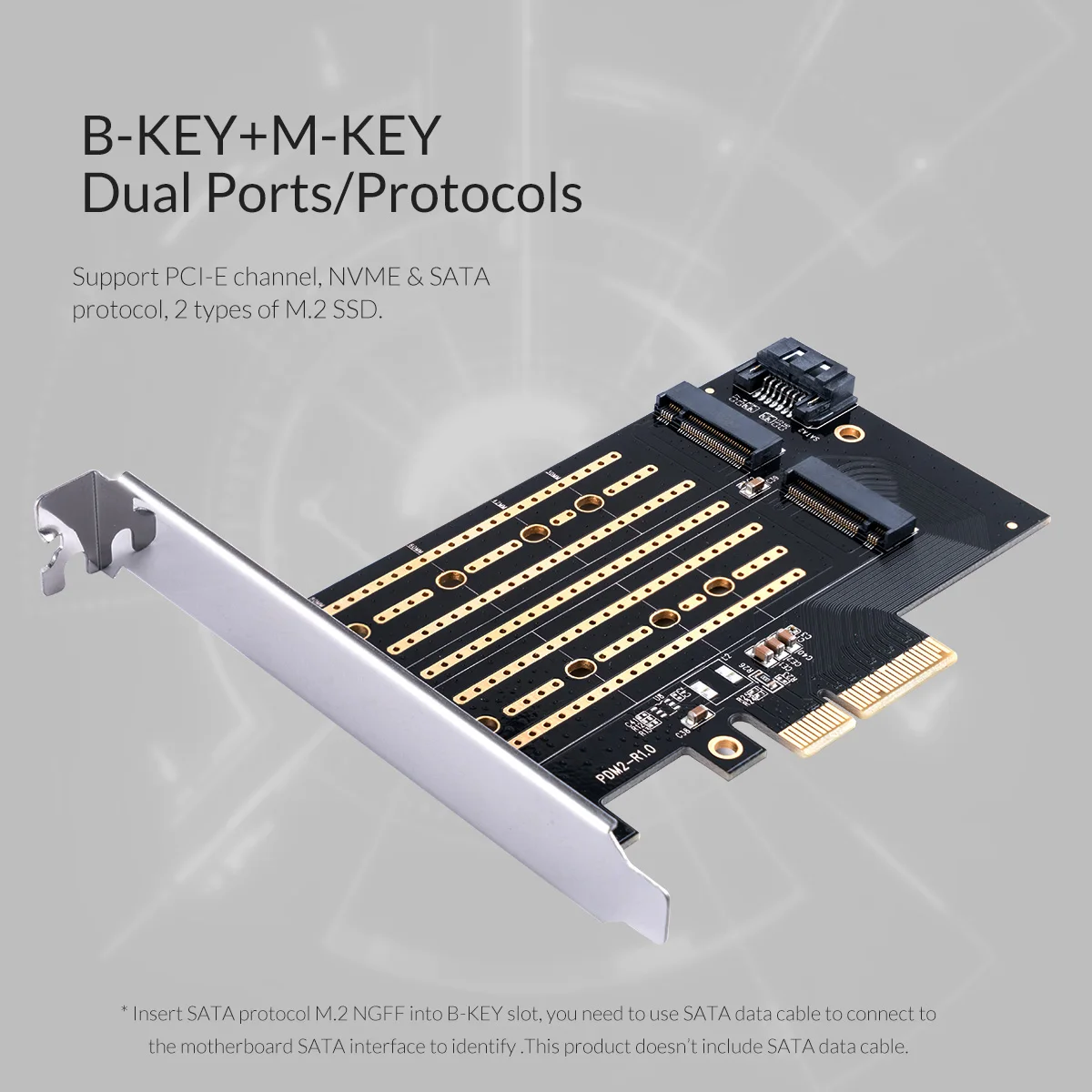 Карта преобразования ORICO PDM2 PCI Express M.2 интерфейс SSD NVME в PCI-E 3 0 X4 Gen3 поддержка