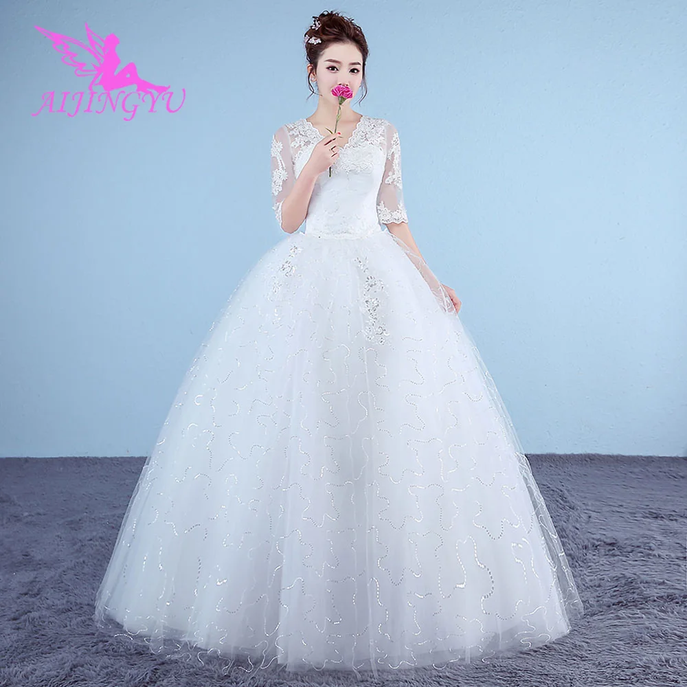

AIJINGYU Dress Party Retro Gowns Sparkly Cheap Plus Size Find Me A Shops Gown Bridal Wedding Dresses Pictures