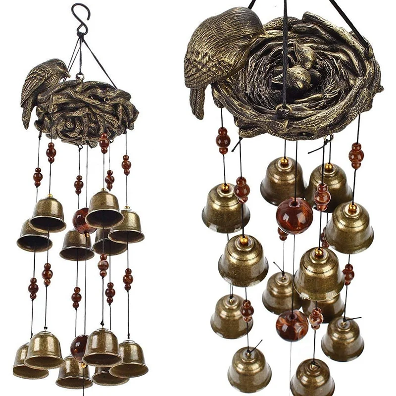 

Vintage Birds Nest Wind Chime Garden Windchimes For Outdoor Indoor Decor Perfect For Home Yard Decoration Come with Hook