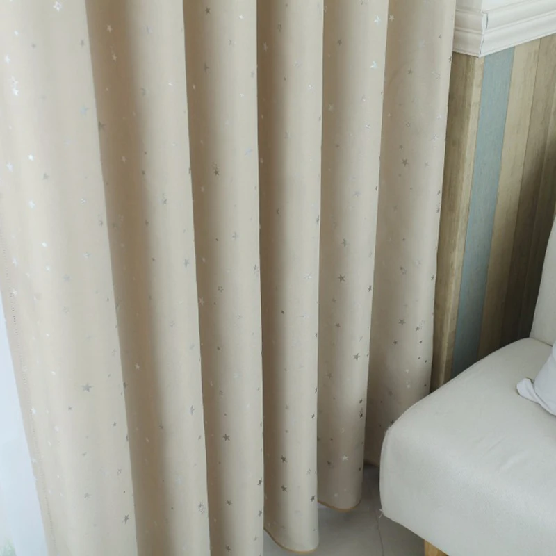 Блестящие детские шторы со звездами для детей мальчиков и девочек спальни