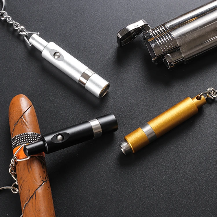 Новинка 1 шт. нож для сигарет резки сигар брелок цепь вытягивания отверстий